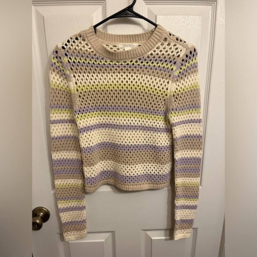 NWT Tilly’s Full Tilt Open Weave Color BlockWomen’s size Small Sweater